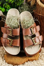 Buckle Bebop Slides - Fashionfitz