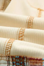 Button Up Pockets Striped Color Block Corduroy Jacket - Fashionfitz