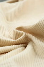 Button Up Pockets Striped Color Block Corduroy Jacket - Fashionfitz