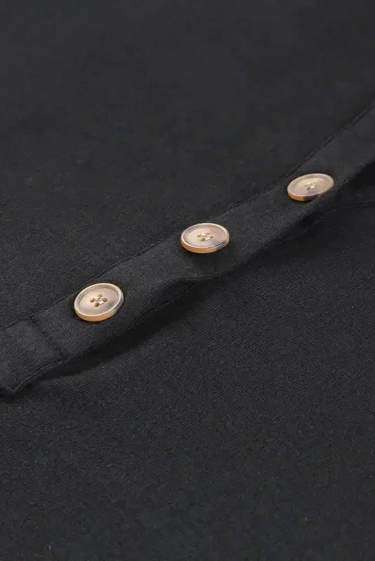 Buttoned High and Low Hem Hoodie - Fashionfitz