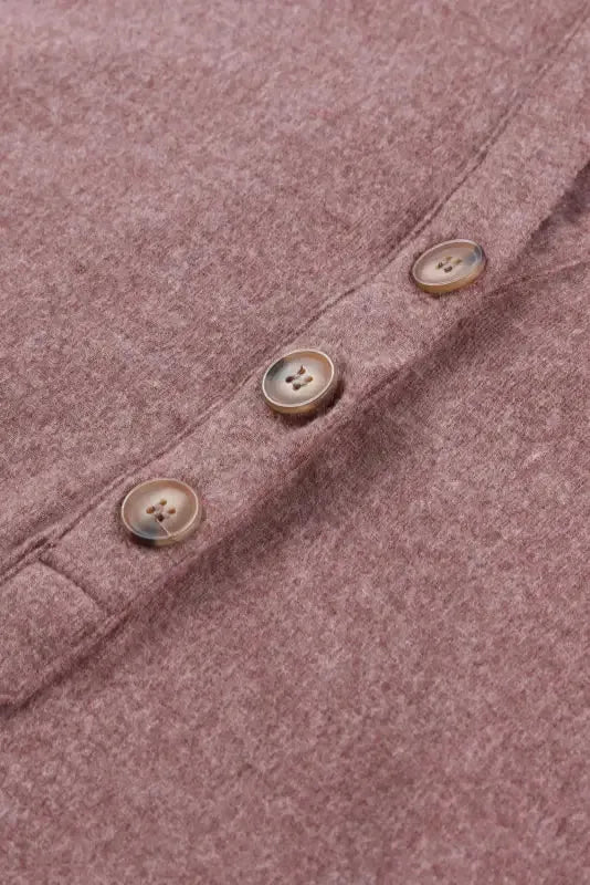 Buttoned High and Low Hem Hoodie - Fashionfitz