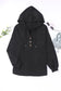 Buttoned high and low hem hoodie - sweatshirts & hoodies