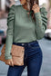 Buttoned sheath top - puff long sleeve - tops