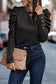 Buttoned sheath top - puff long sleeve - tops