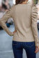 Buttoned sheath top - puff long sleeve - tops