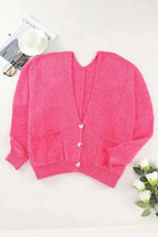Buttons Loose Sweater Cardigan - Fashionfitz