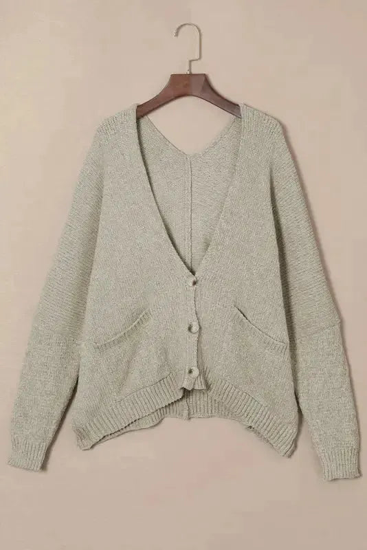 Buttons Loose Sweater Cardigan - Fashionfitz