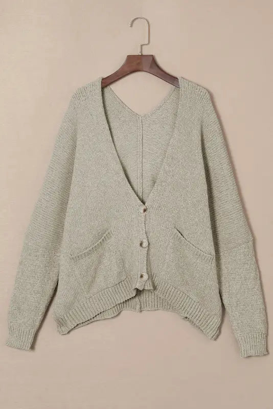 Buttons loose sweater cardigan - cardigans