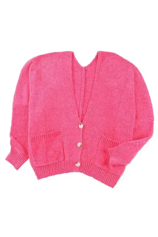 Buttons Loose Sweater Cardigan - Fashionfitz