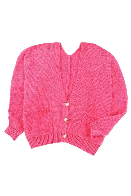 Buttons loose sweater cardigan - cardigans