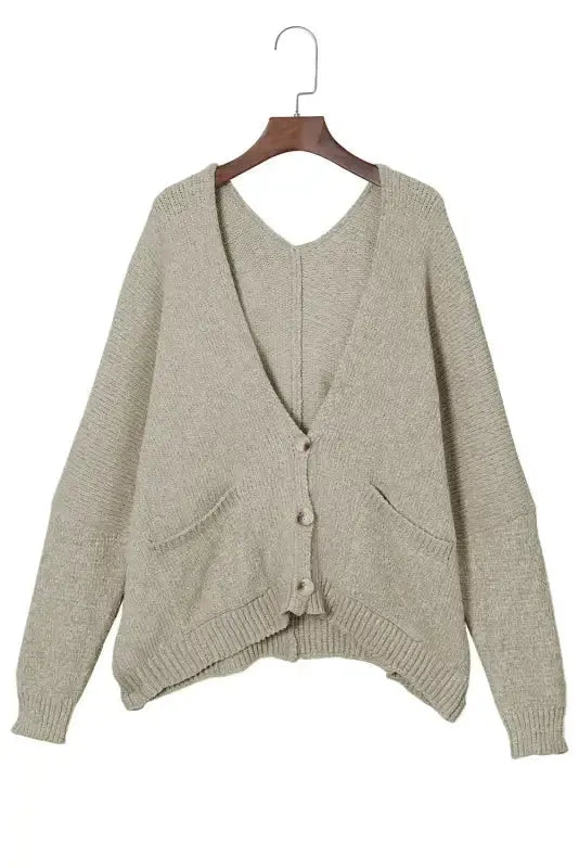Buttons Loose Sweater Cardigan - Fashionfitz
