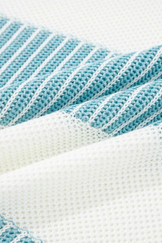 Loose Fit Striped Jumper – Two-Tone