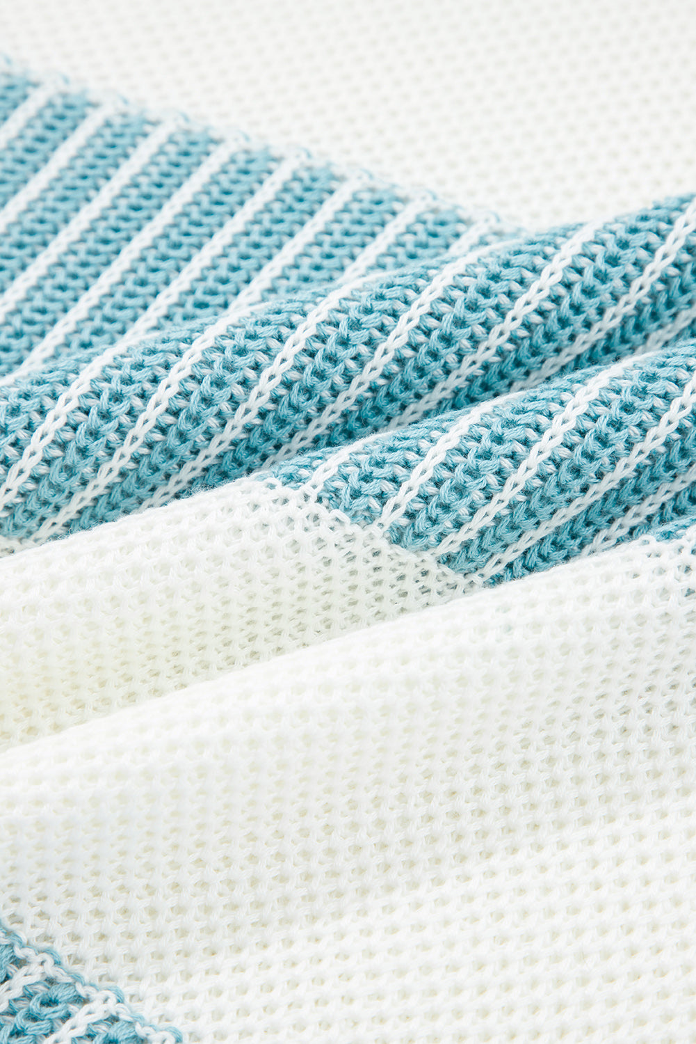 Loose Fit Striped Jumper – Two-Tone