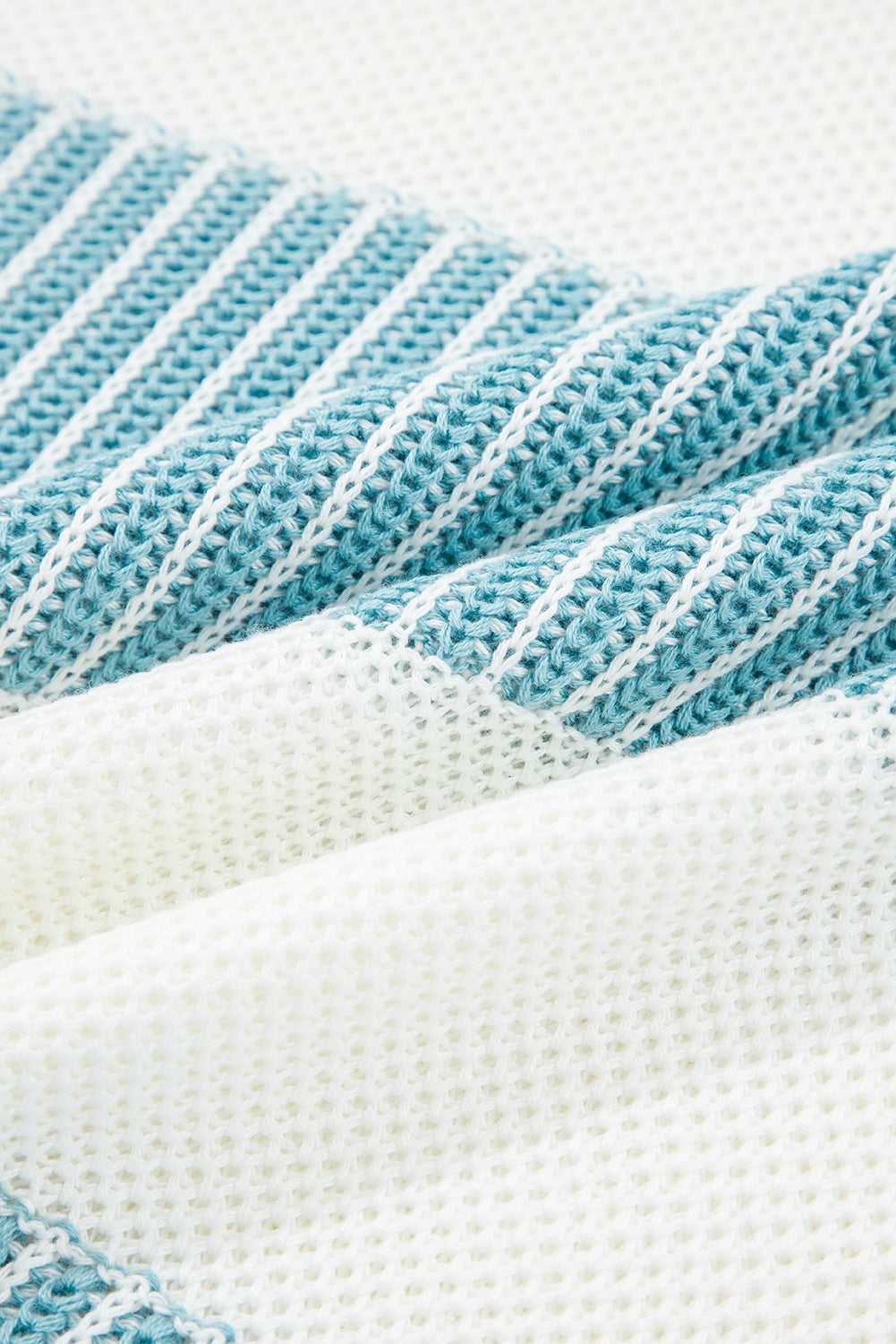 Loose Fit Striped Jumper – Two-Tone