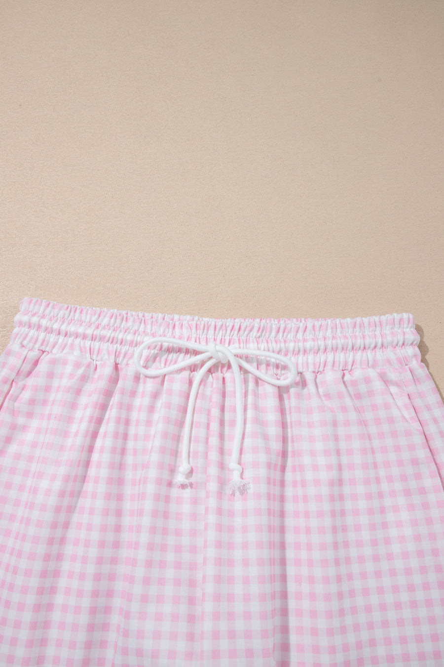 Plaid Zip Neck Sleeveless Top & Shorts Two-Piece Set Women UK