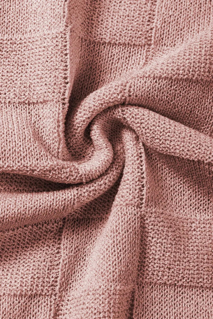 Lattice short sleeve sweater - pink sweaters