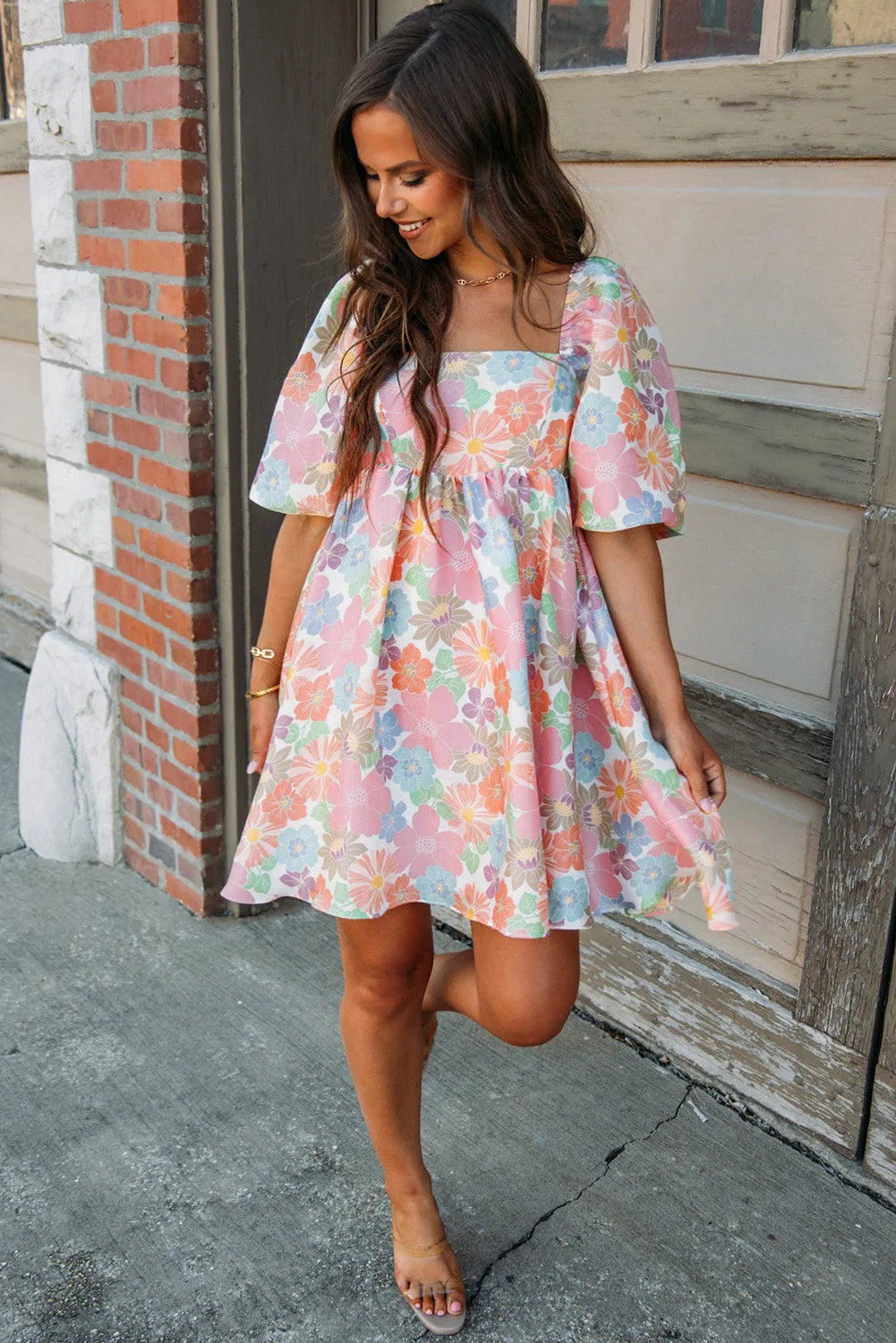 Summer Floral Babydoll Dress - Fashionfitz