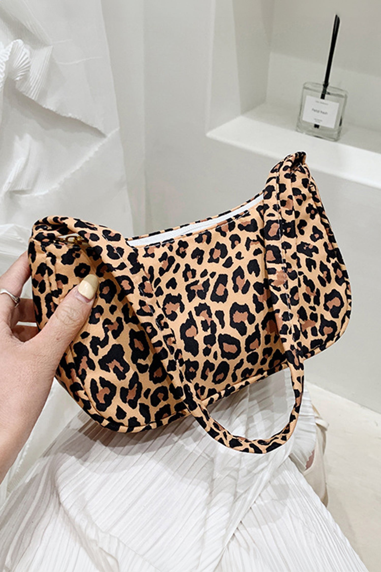Leopard Print Minimalist Shoulder Bag Women UK