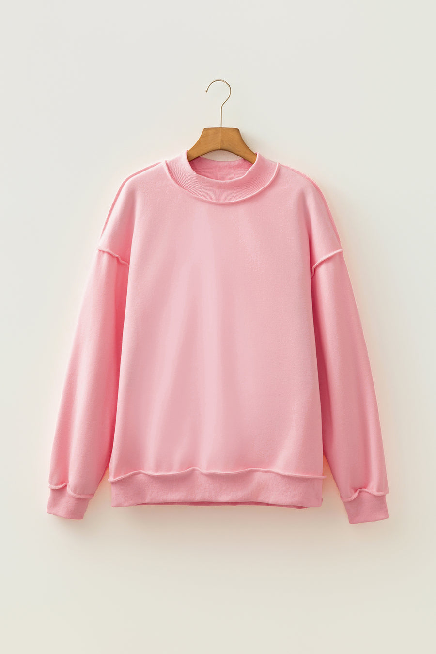 Drop Shoulder Reversible Mock Neck Sweatshirt Women UK