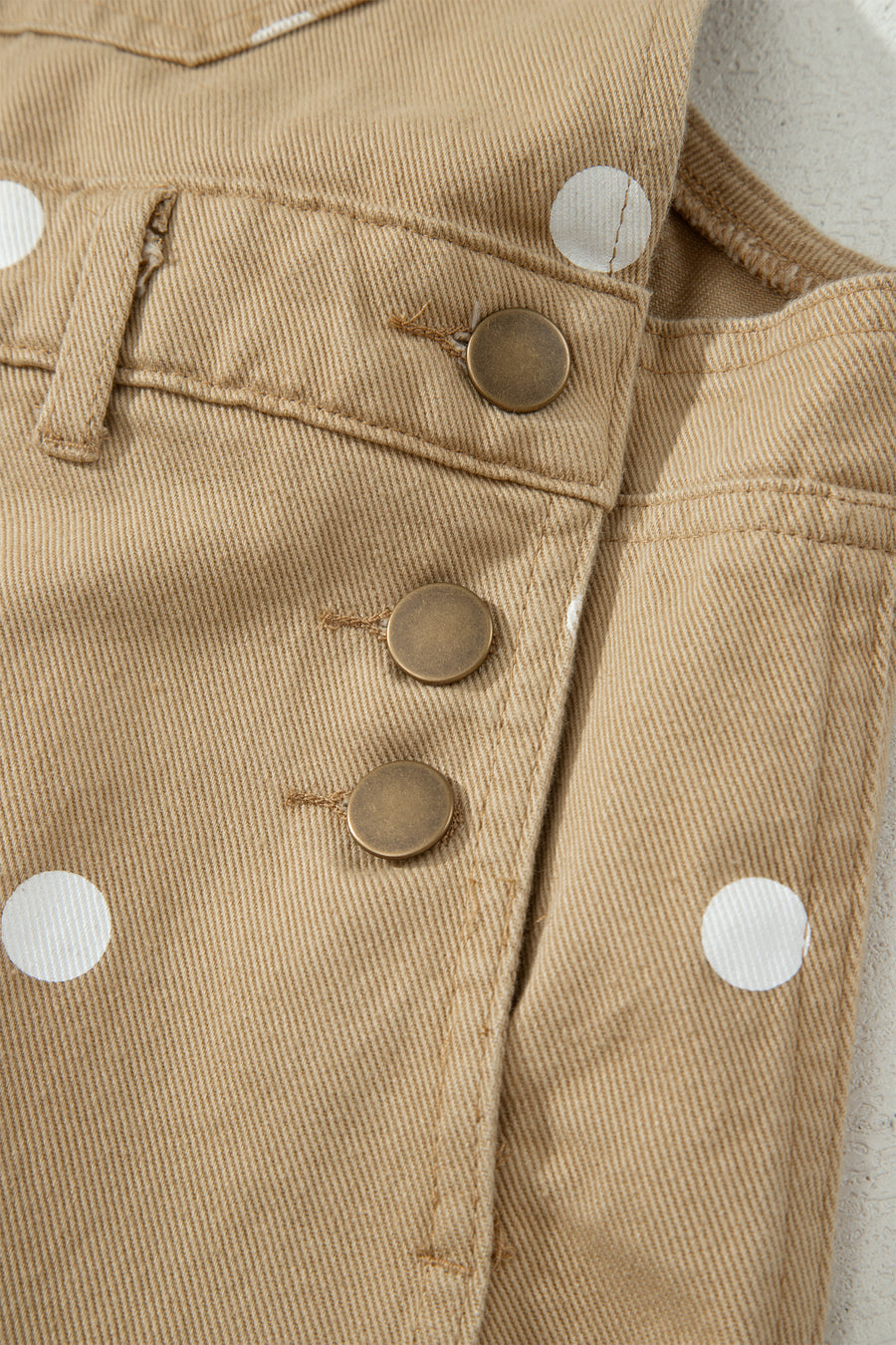 Polka Dot Denim Barrel Overalls Jumpsuit Women UK