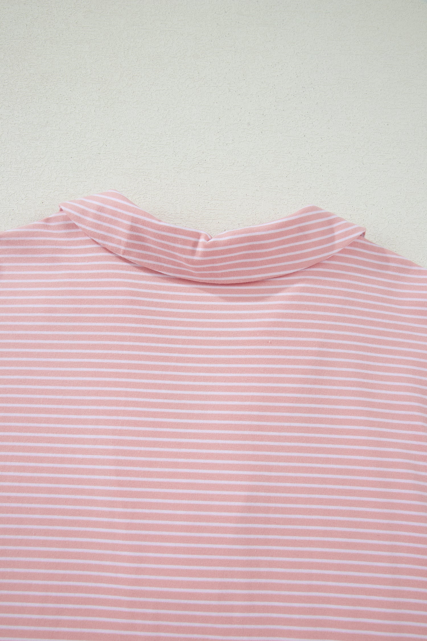 Striped Dolman Sleeve Polo Shirt and Drawstring Shorts Two Piece Set
