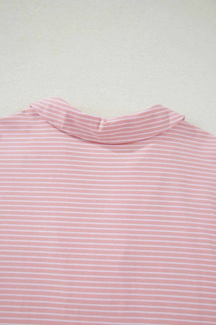 Striped Dolman Sleeve Polo Shirt and Drawstring Shorts Two Piece Set