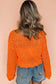 Carrot Crochet Scallop Edge Sweater