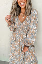 Maple grove floral maxi dress smocked puff sleeve | boho style