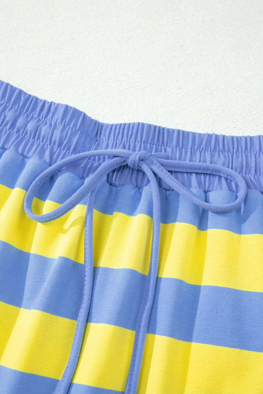 Yellow Stripe Dolman Tee & Drawstring Skort Athletic Set Women UK — lifestyle shot | Fashionfitz UK