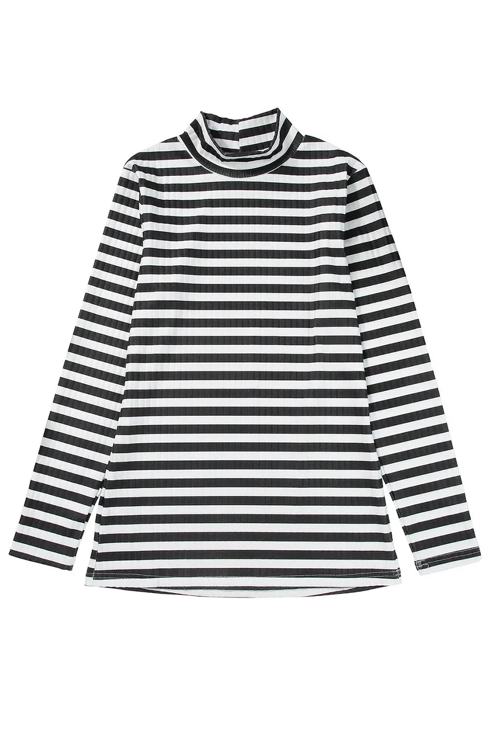 Striped textured knit long sleeve tee clothing tops