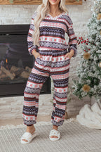 Women's Christmas Comfort Lounge Set in Black