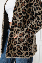 Brown Leopard Open Cardigan