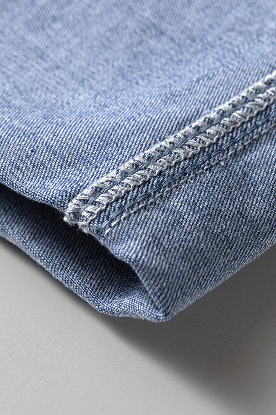 Turn-Up Cuff Wide-Leg Loose Jeans
