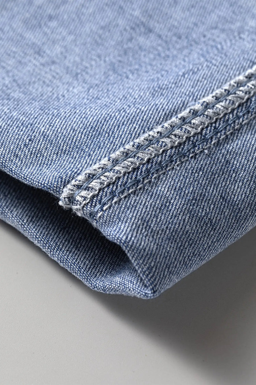 Turn-Up Cuff Wide-Leg Loose Jeans
