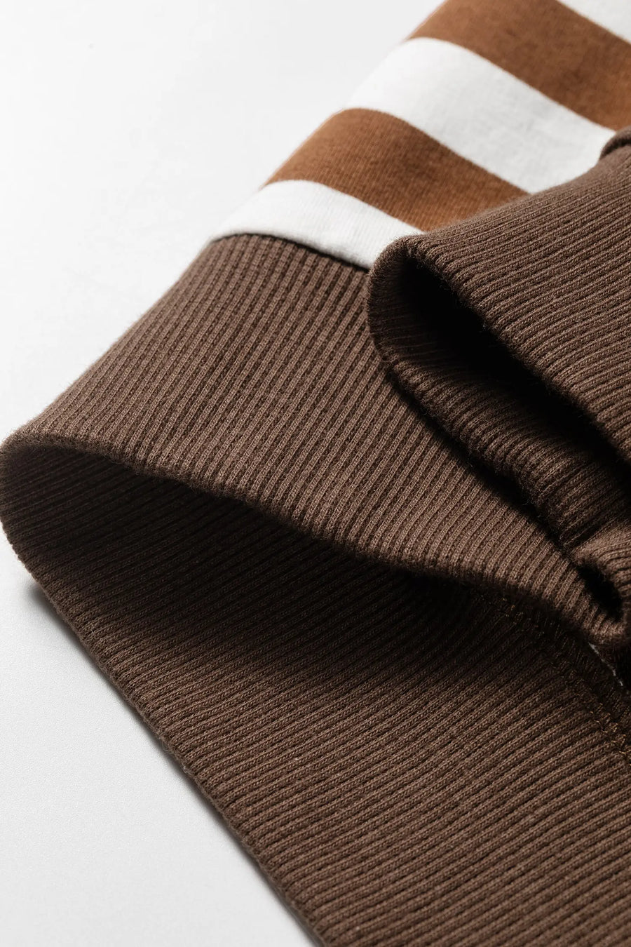 Stripe Exposed Seam Colorblock Patchwork Sweatshirt