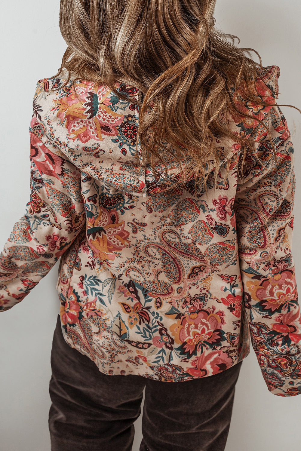 Paisley Sherpa-Lined Hooded Jacket