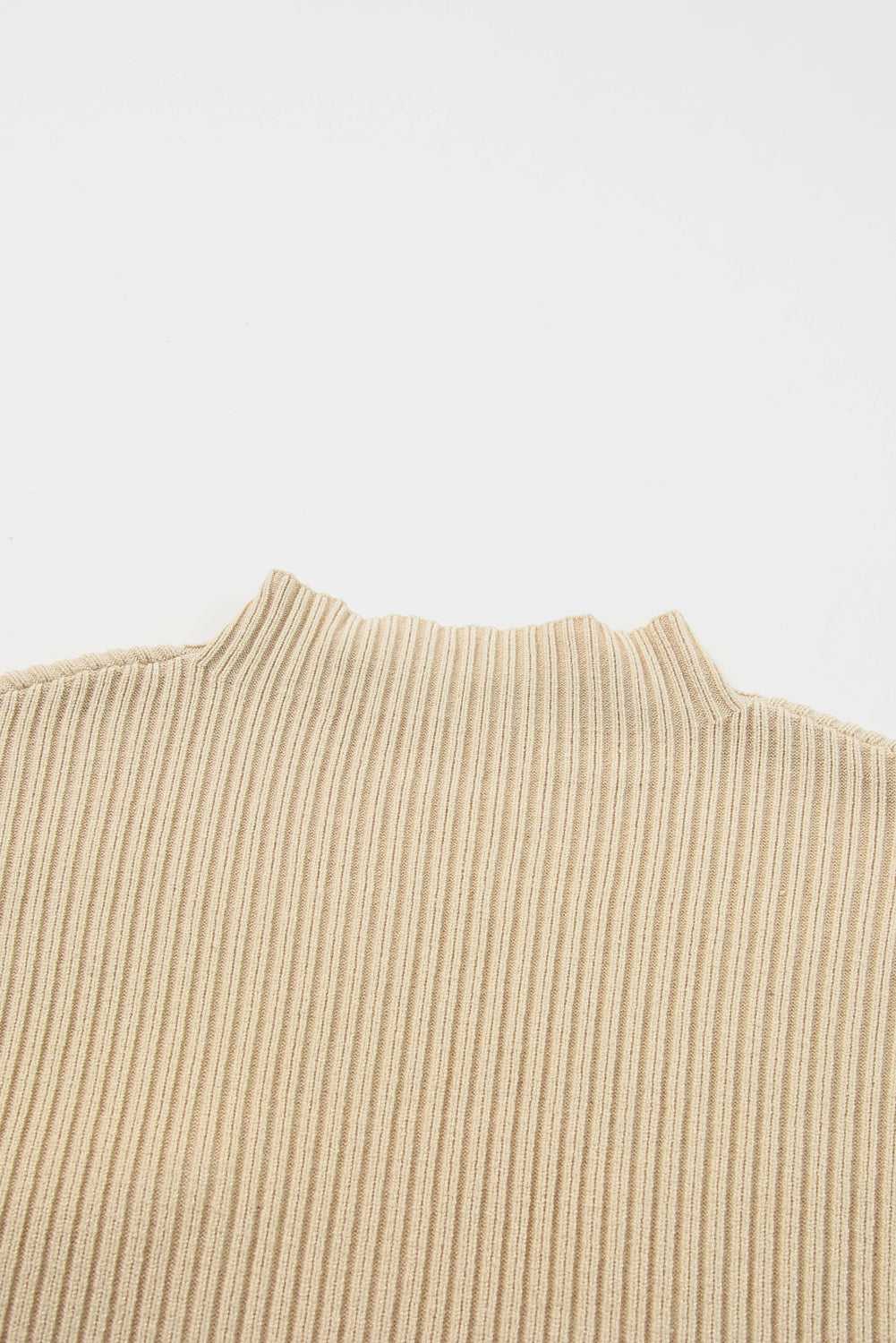 Ribbed Knit Short Sleeve Sweater