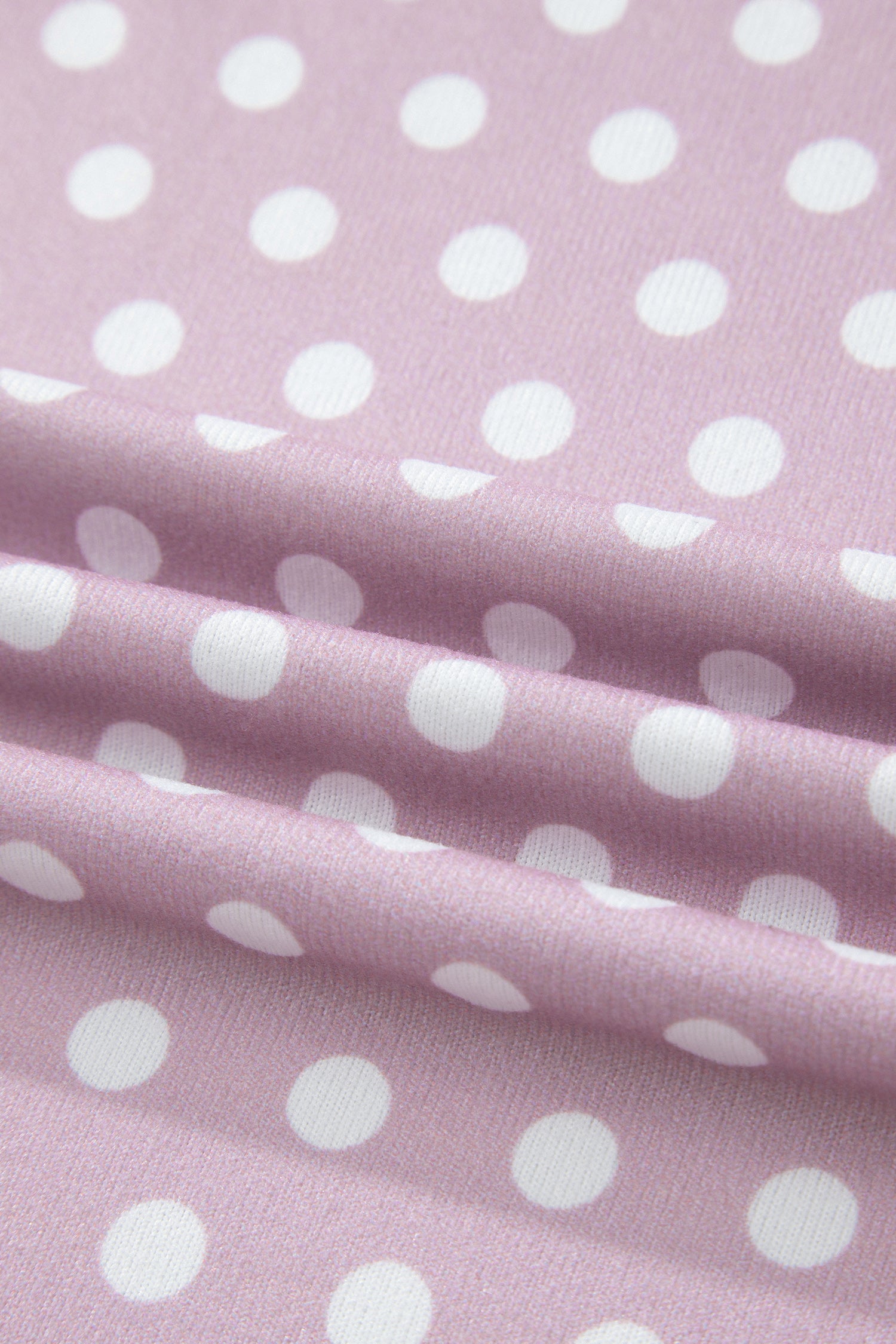 Polka Dot Print Round Neck Short Sleeve Top & Shorts Co-Ord Set