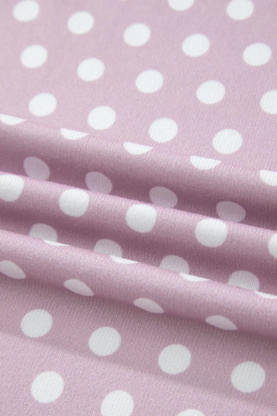 Women's polka dot short set close-up detail casual