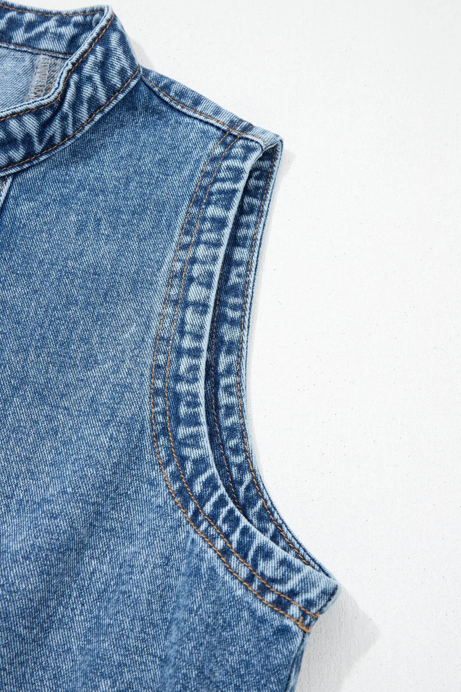 Western belt sleeveless denim dress dresses