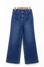 Nautical breeze wide-cut jeans - high waist wide leg durable denim