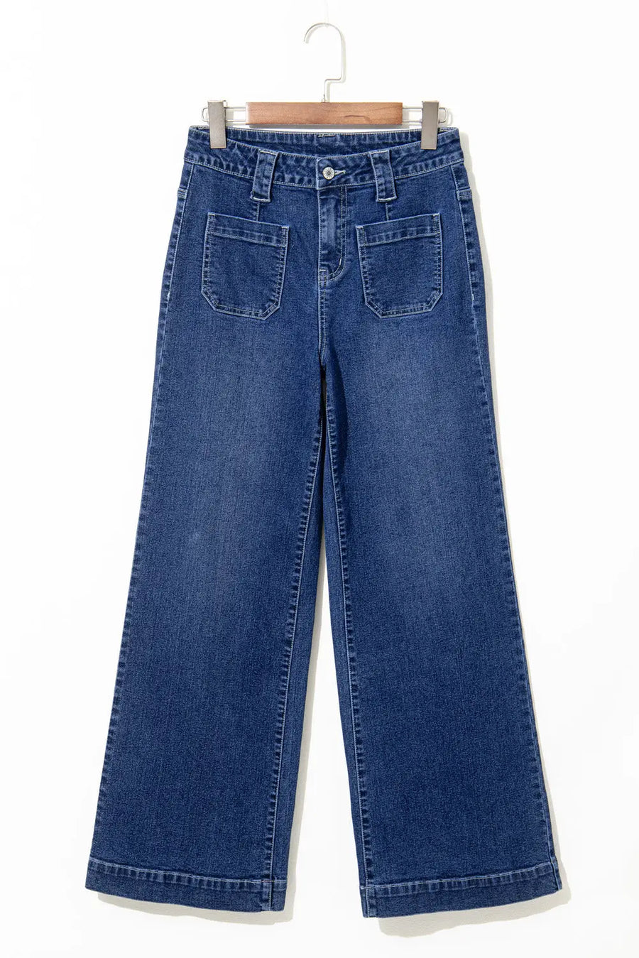 Nautical breeze wide-cut jeans - high waist wide leg durable denim