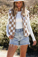 Monochrome Mosaic Sherpa Vest