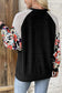 Floral Sleeve Ribbed Blouse - Fashionfitz