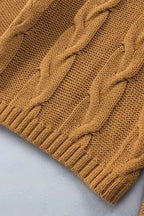Cable Knit Handmade Turtleneck Sweater - Fashionfitz