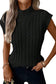 Cable knit high neck sweater vest | fashionfitz women’s wear