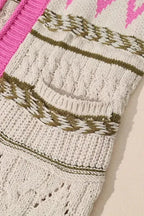 Cable Knit Open Front Duster Cardigan - Fashionfitz