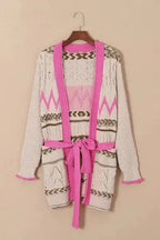 Cable Knit Open Front Duster Cardigan - Fashionfitz