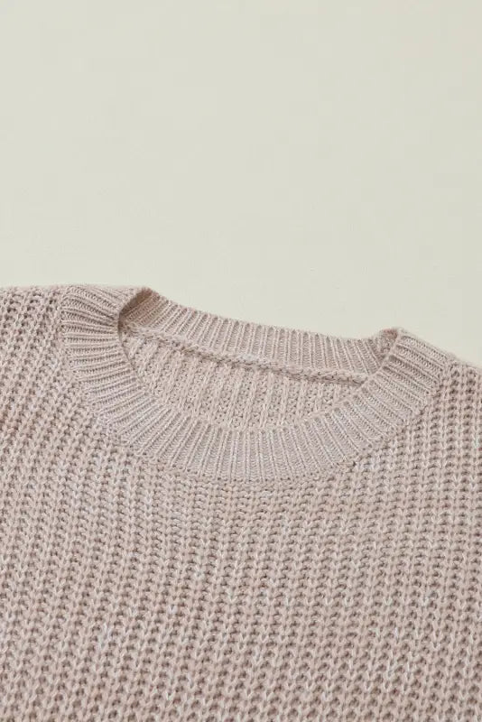 Cable knit sleeve drop shoulder sweater by fashionfitz