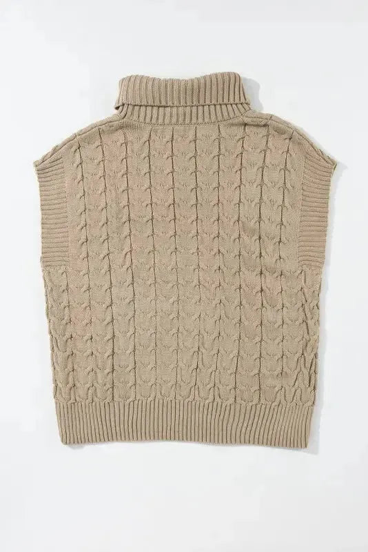 Cable Knit Turtleneck Batwing Sleeve Sweater - Fashionfitz